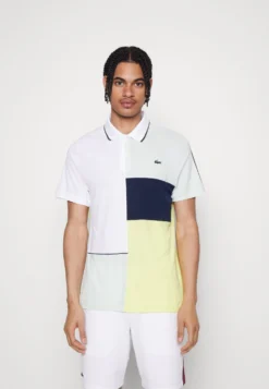 Lacoste Sport Tennis Tour - Poloshirt - White/Arielle Green Limeira/Navy Blue
