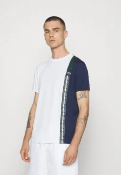 Lacoste Sport Tennis - Sport T-Shirt - White/Navy Blue Sinople