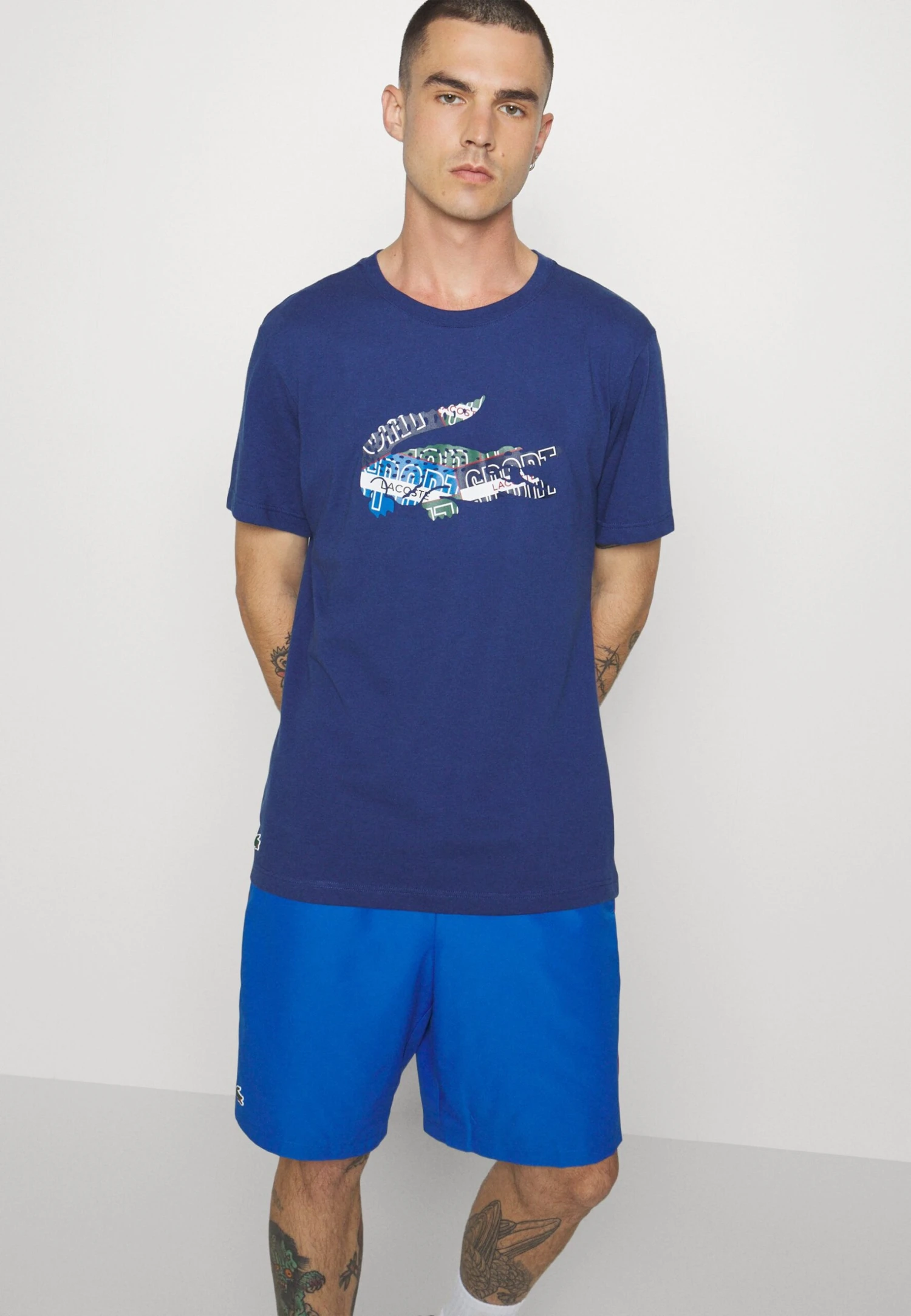 Lacoste Sport Big Logo Multicolored - Sport T-Shirt - Methylene 4 Lacoste Sport Big Logo Multicolored - Sport T-Shirt - Methylene - Afbeelding 4
