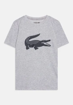 Lacoste Sport Unisex - T-Shirt Print - Silver Chine/Navy Blue