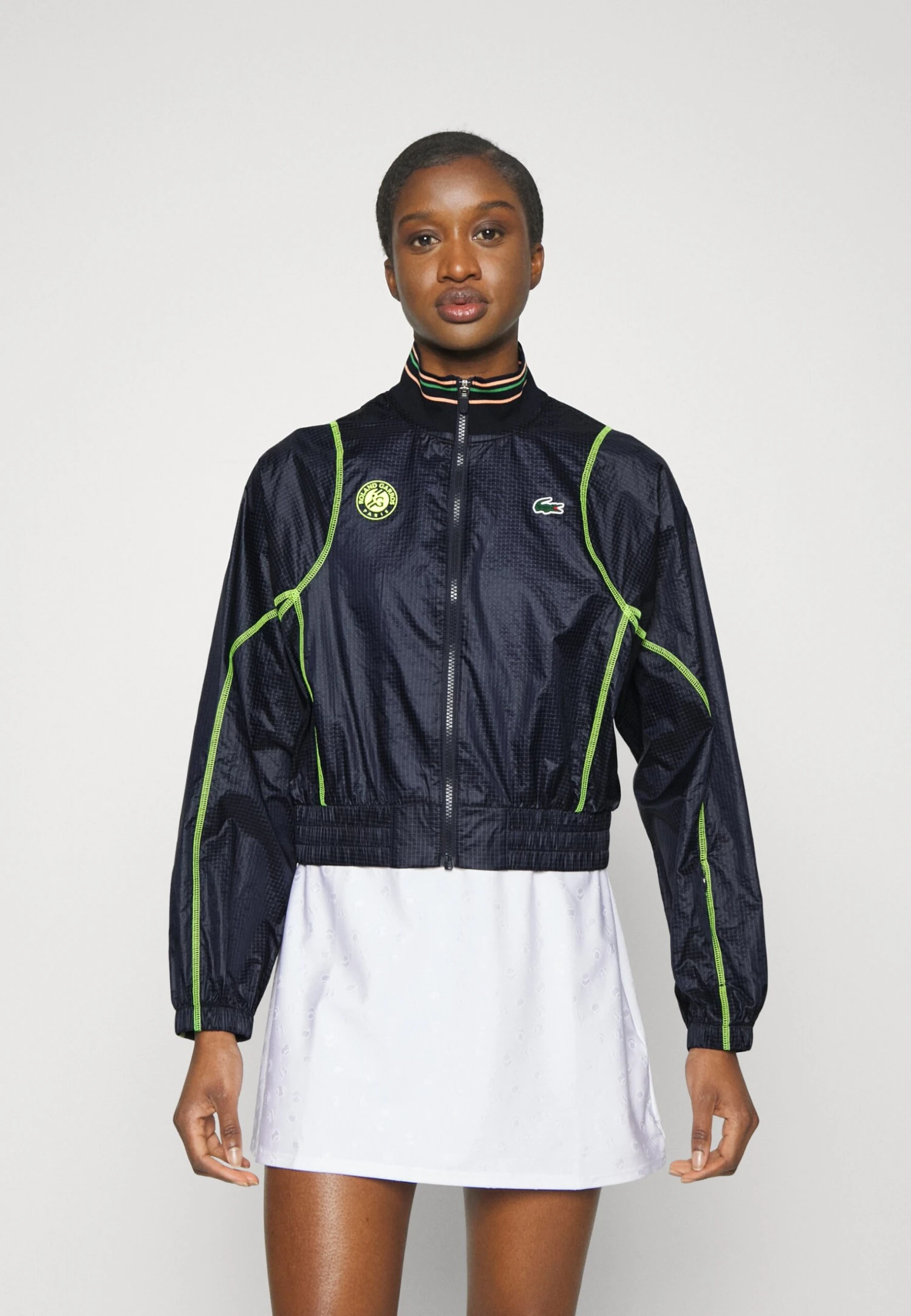 Lacoste Sport Tennis Jacket - Regenjas - Navy Blue/Electric Yellow 1 Lacoste Sport Tennis Jacket - Regenjas - Navy Blue/Electric Yellow
