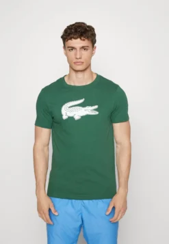 Lacoste Sport Big Logo - Sport T-Shirt - Green/White