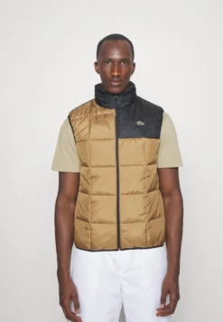 Lacoste Sport Puffer Gilet - Bodywarmer - Cookie/Black