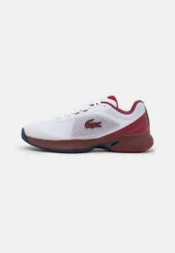 Lacoste Sport Tech Point - Tennisschoenen Voor Kleibanen - White/Burgundy