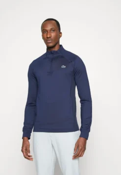 Lacoste Sport Golf Quarter Zip - Longsleeve - Bleu Marine