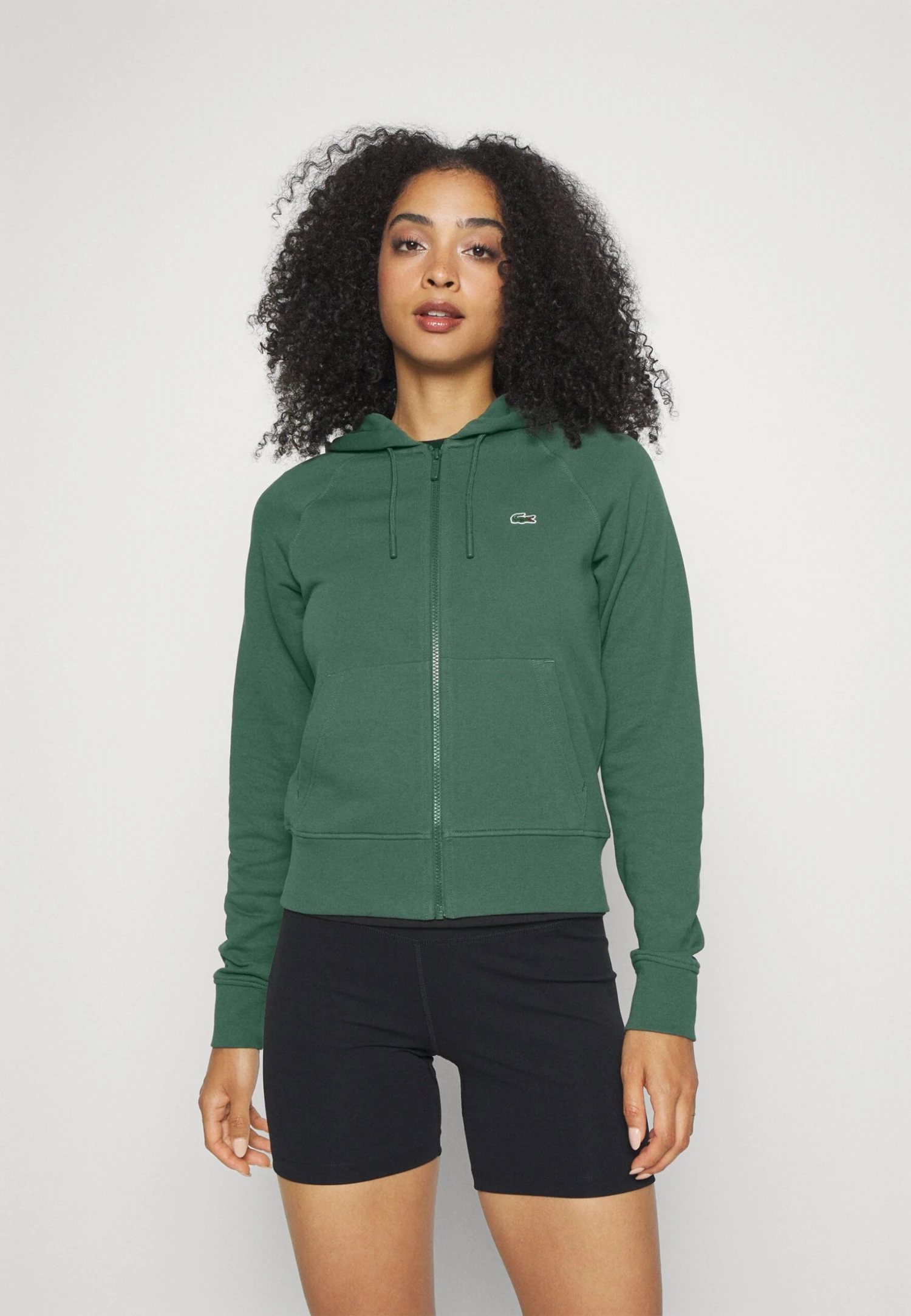 Lacoste Sport Sweater Met Rits - Vert Fonce 1 Lacoste Sport Sweater Met Rits - Vert Fonce