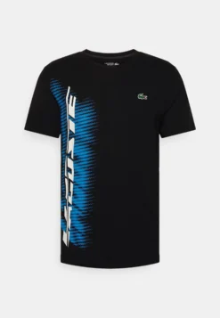 Lacoste Sport Shirt Print - T-Shirt Print - Black