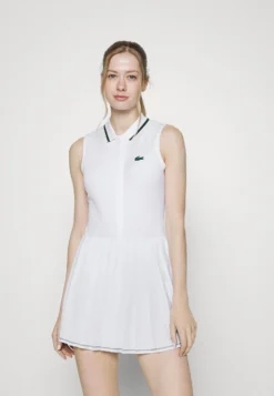 Lacoste Sport Tennis Dress Tour - Jurken - White/Green