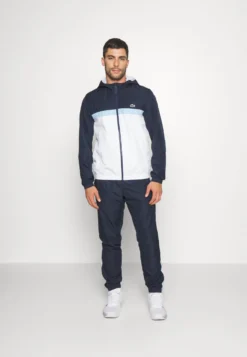 Lacoste Sport Tracksuit Hooded- Trainingspak - Navy Blue/White