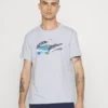 Lacoste Sport Big Logo Multicolored - Sport T-Shirt - Silver Chine