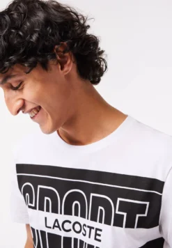 Lacoste Sport Logo Graphic - T-Shirt Print - White -Lacoste Sport 8c307eacfd9e419a9c9f7440479bb994