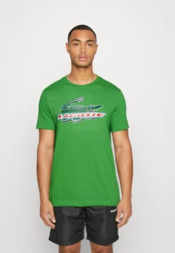 Lacoste Sport Logo Croc - T-Shirt Print - Vert