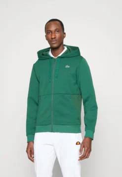 Lacoste Sport Hodded Jacket - Sweater Met Rits - Vert