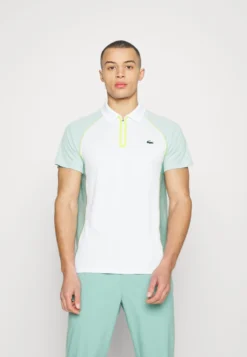 Lacoste Sport Tennis Tour - Poloshirt - White/Pastille Mint Lima