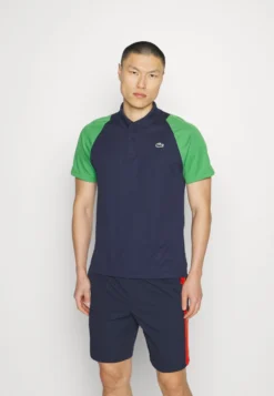 Lacoste Sport Tennis - Poloshirt - Bleu Marine/Vert/Jaune