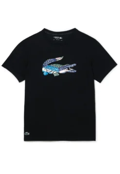 Lacoste Sport Big Logo Multicolored - Sport T-Shirt - Black