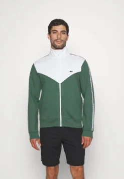 Lacoste Sport Jacket Tapered - Sweater Met Rits - Sequoia/White