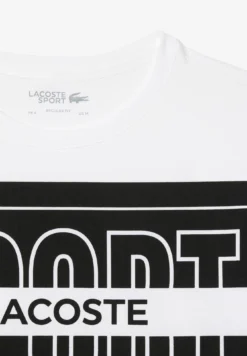 Lacoste Sport Logo Graphic - T-Shirt Print - White -Lacoste Sport b123cc3c094d4d90a04d586e5b362df6