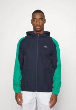 Lacoste Sport Track Jacket Hooded - Trainingsvest - Navy Blue/Green