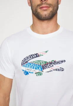 Lacoste Sport Big Logo Multicolored - Sport T-Shirt - White -Lacoste Sport c6aba79a884f42bfb3e82a3663d3e04e scaled