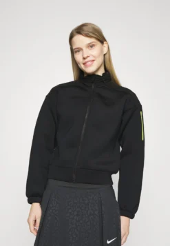 Lacoste Sport Cropped Jacket Active - Sweater Met Rits - Black