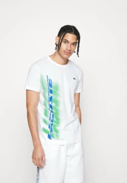 Lacoste Sport Shirt Print - T-Shirt Print - White