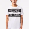 Lacoste Sport Logo Graphic - T-Shirt Print - White