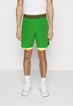 Lacoste Sport Tennis Short 2-In-1 - Korte Broeken - Tarragon/Electric Yellow