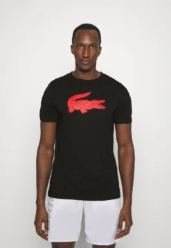 Lacoste Sport Big Logo - Sport T-Shirt - Black/Corrida