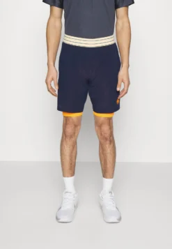 Lacoste Sport Tennis Short 2-In-1 - Korte Broeken - Navy Blue/Flashy Orange