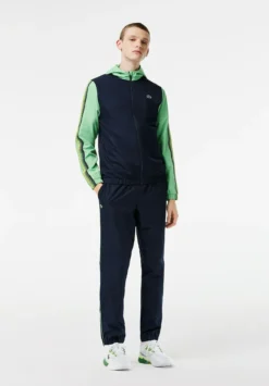 Lacoste Sport Hodded - Trainingspak - Bleu/Marine/Vert/Bleu Marine